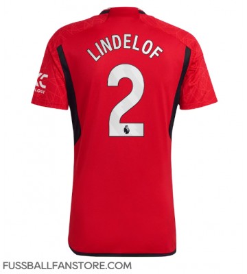 Manchester United Victor Lindelof #2 Replik Heimtrikot 2023-24 Kurzarm